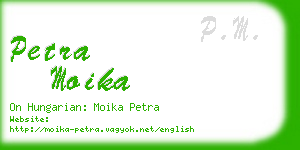 petra moika business card